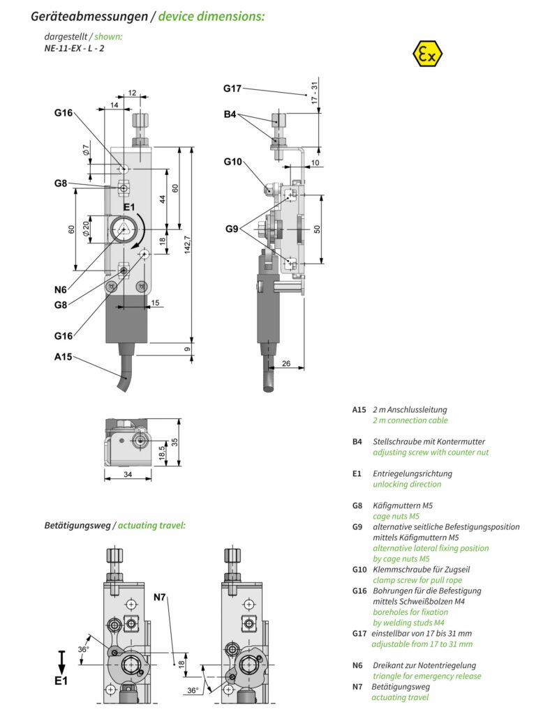 Abmessungen NE-11-EX