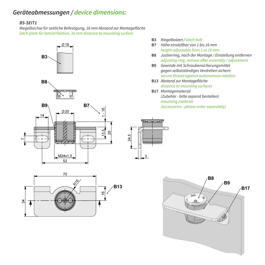 Abmessungen BS-SEIT1