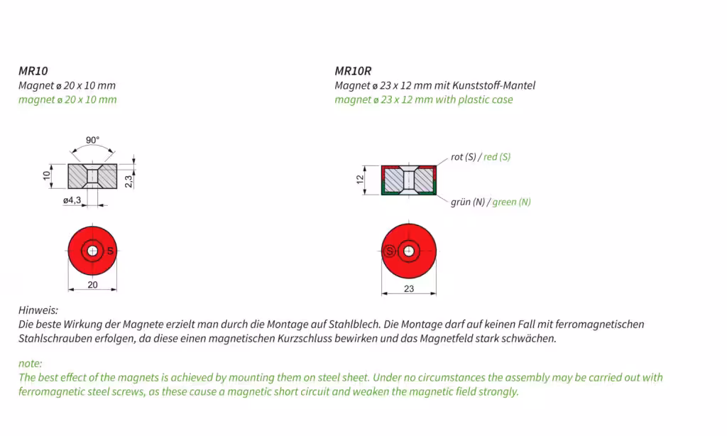 Geräteabmessungen MR10R