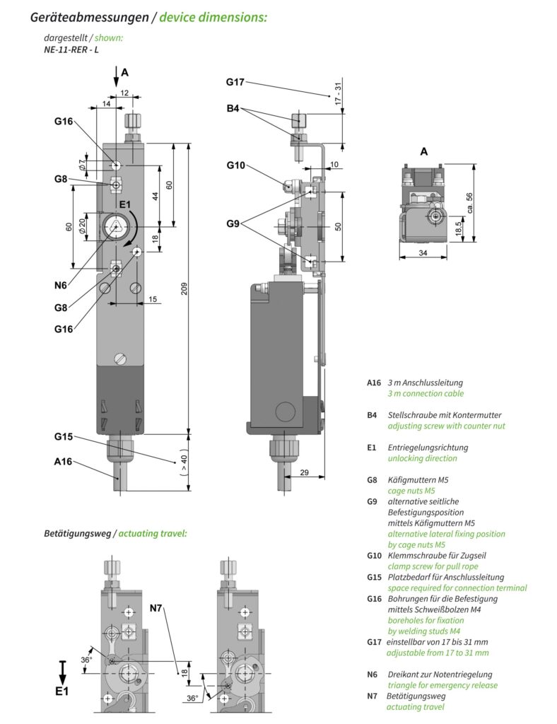 Abmessungen NE-11-RER