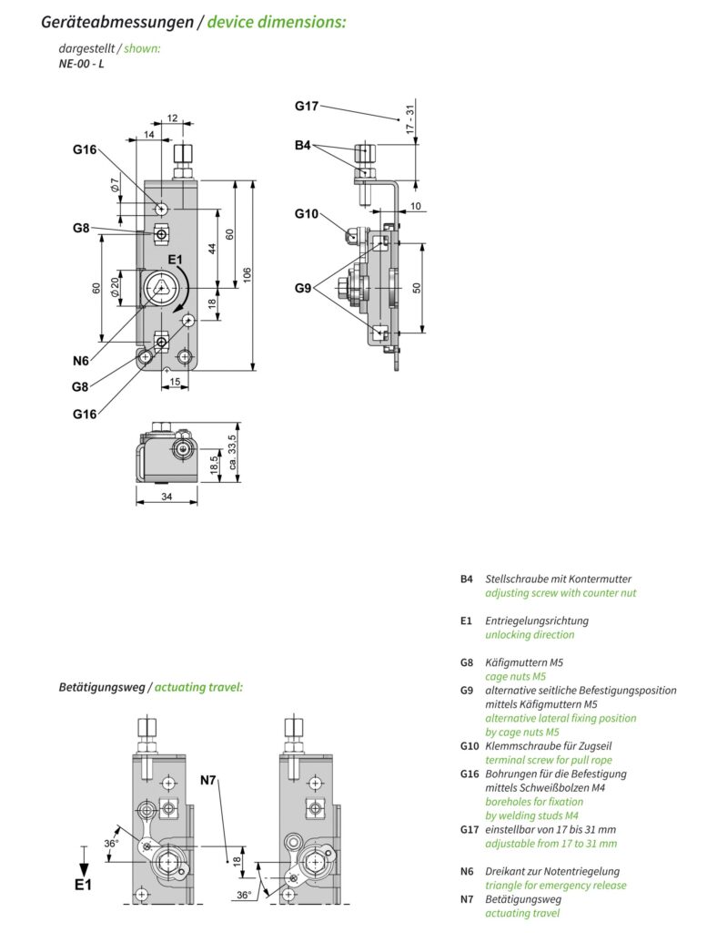 Abmessungen NE-00