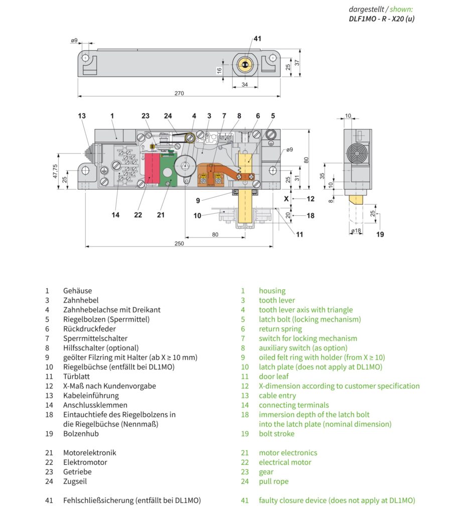 Abmessungen DLF1MO-R-X20(u).1.P