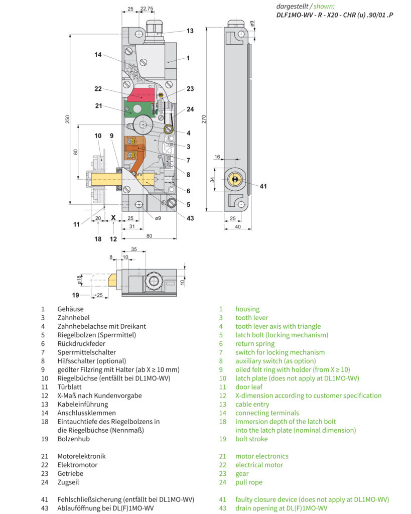 Abmessungen DLF1MO-WV-R-X20-CHR(u).1.P